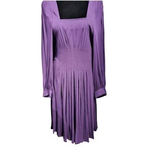 BCBGMaxAzria Purple Long Sleeve Knit Dress Size Large